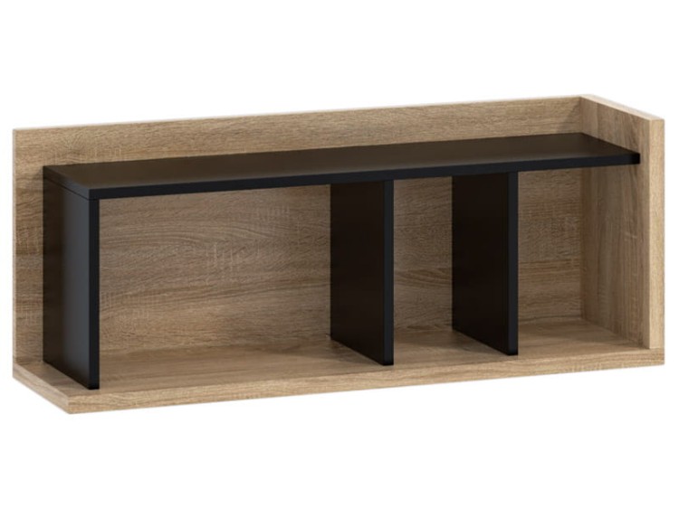 Półka wisząca Box-sonoma jasna-czarny.jpg