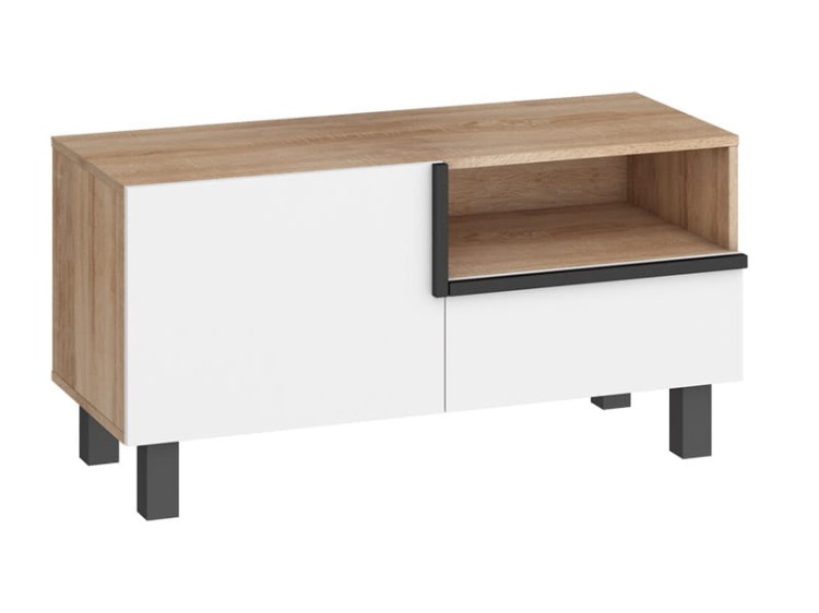 Szafka RTV Lars 1D1S-sonoma jasna-biała.jpg
