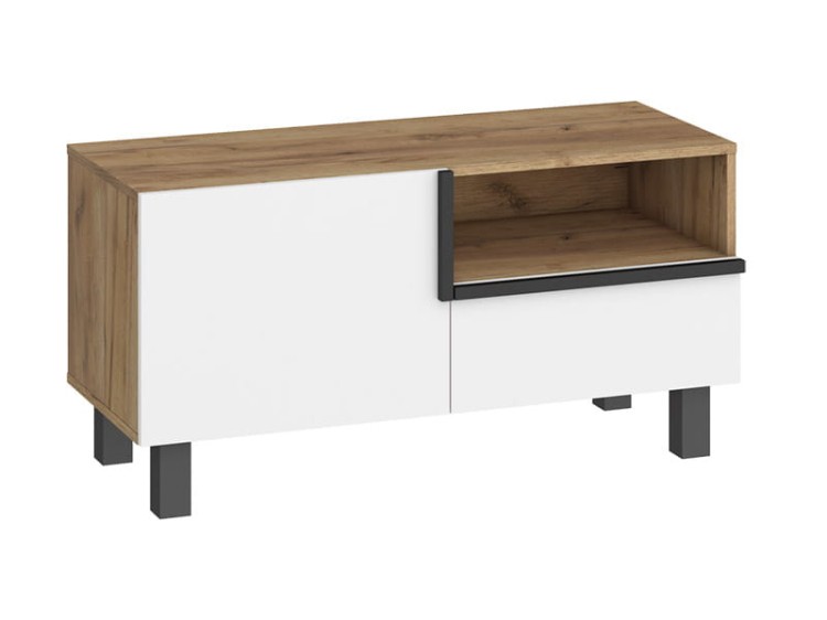 Szafka RTV Lars 1D1S-craft złoty-biała.jpg