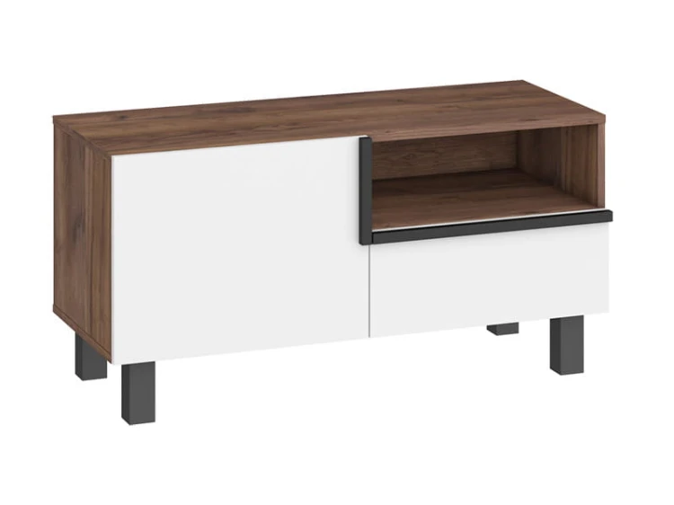 Szafka RTV Lars 1D1S-craft tobaco-biała.jpg