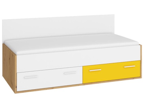 Łóżko młodzieżowe HEY-dąb artisan-biały-żółte.jpg