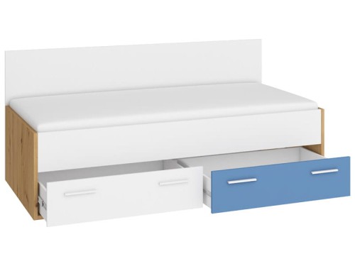 Łóżko młodzieżowe HEY-dąb artisan-biały-niebieskie-z szufladami.jpg