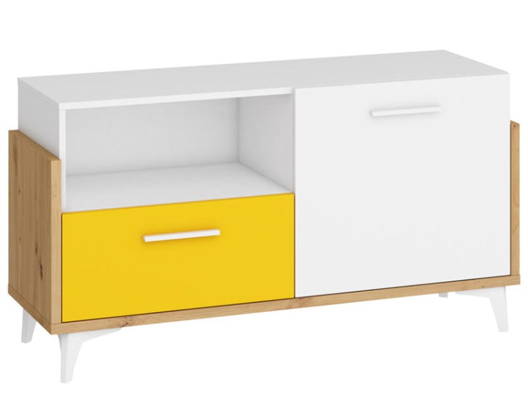 Komoda HEY niska-dąb artisan-biała-żółta.jpg