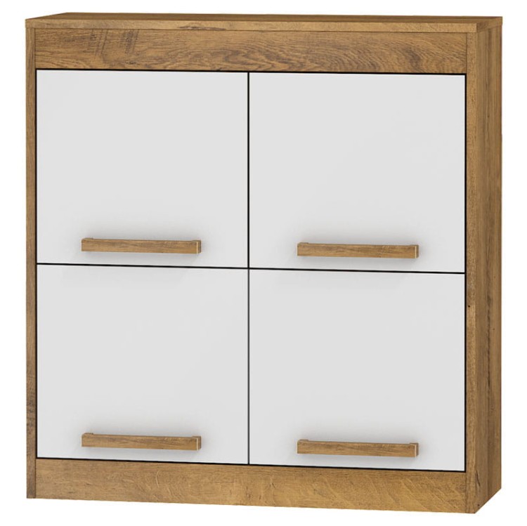 Szafka wisząca Maxim 4D-dąb burgundzki-biały połysk.jpg