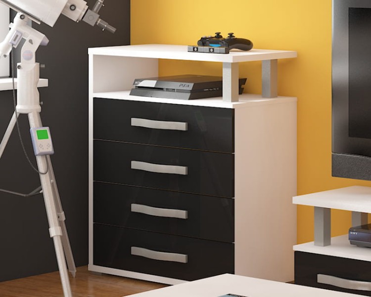 Komoda Angel 6_biały_czarny połysk.jpg