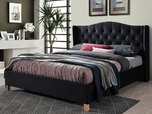 Łóżko Aspen velvet czarny 160x200-bluvel19.jpg