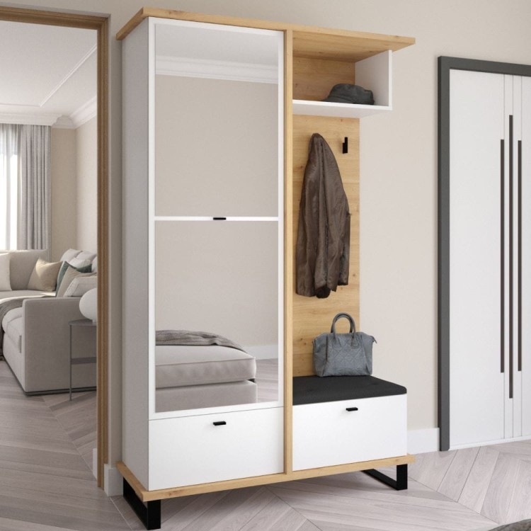 Przedpokój Cross-dąb artisan-biały.jpg