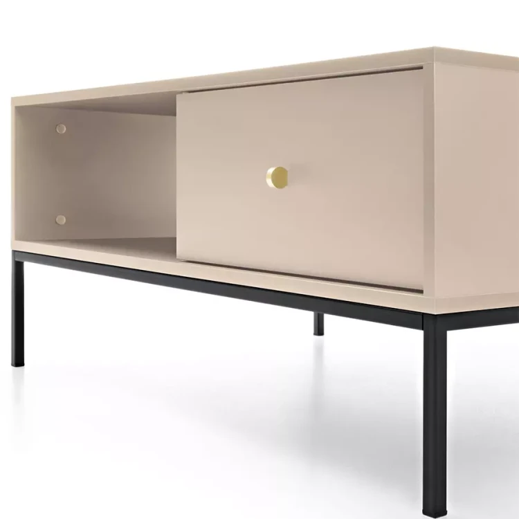 Ława Mono ML104-beż piaskowy-czarna stal.webp