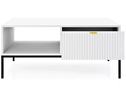 Ława NOVA L104 biała-z szufladką.webp