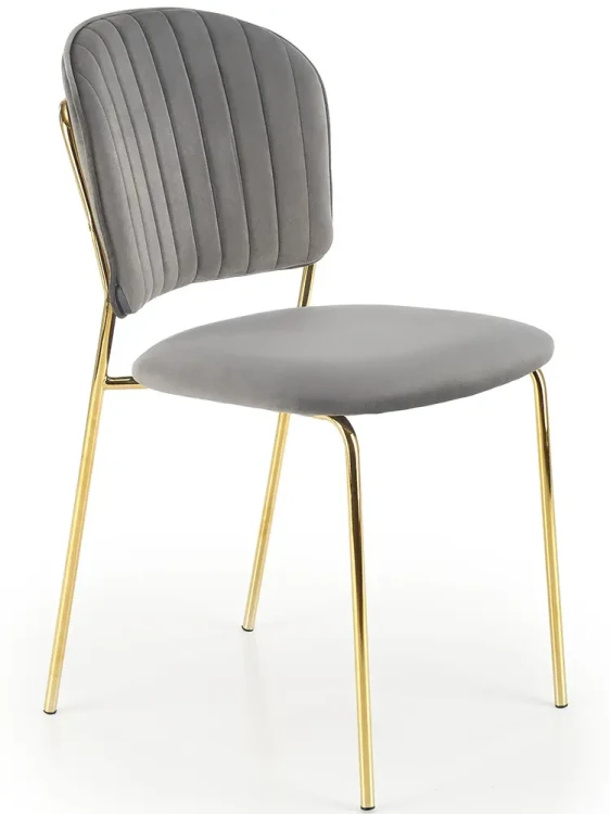 Krzesła K499 popielate-złote nogi.webp