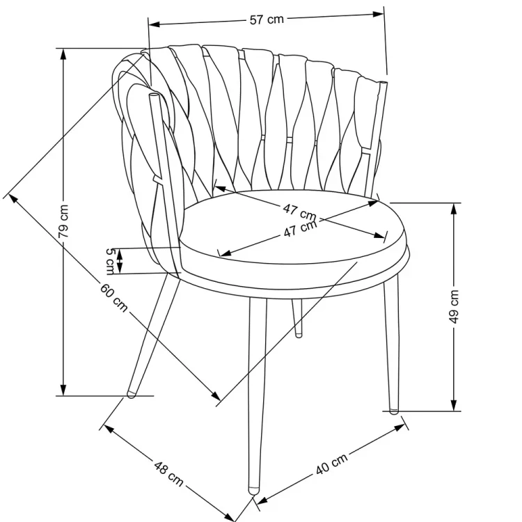 Krzesła K516 jasny beż-dokładne wymiary.webp
