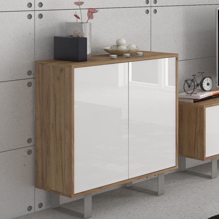 Komoda mała King_craft złoty_biały połysk.jpg